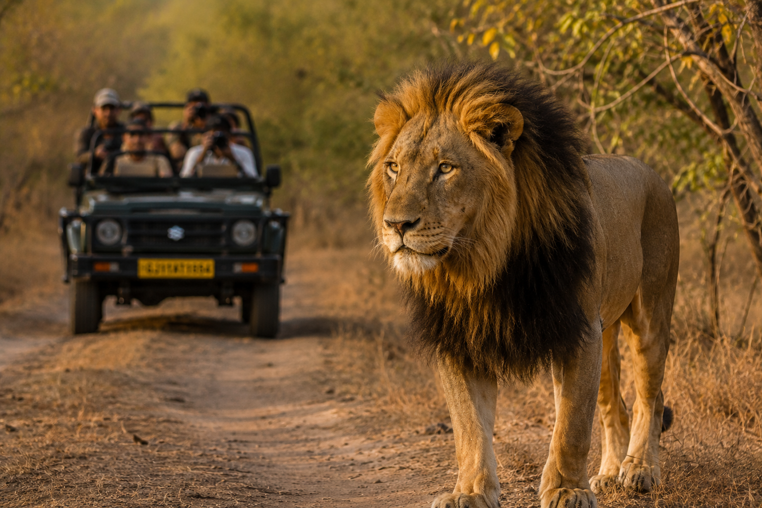 Asiatic Lion Sasan Gir National Park Gujarat